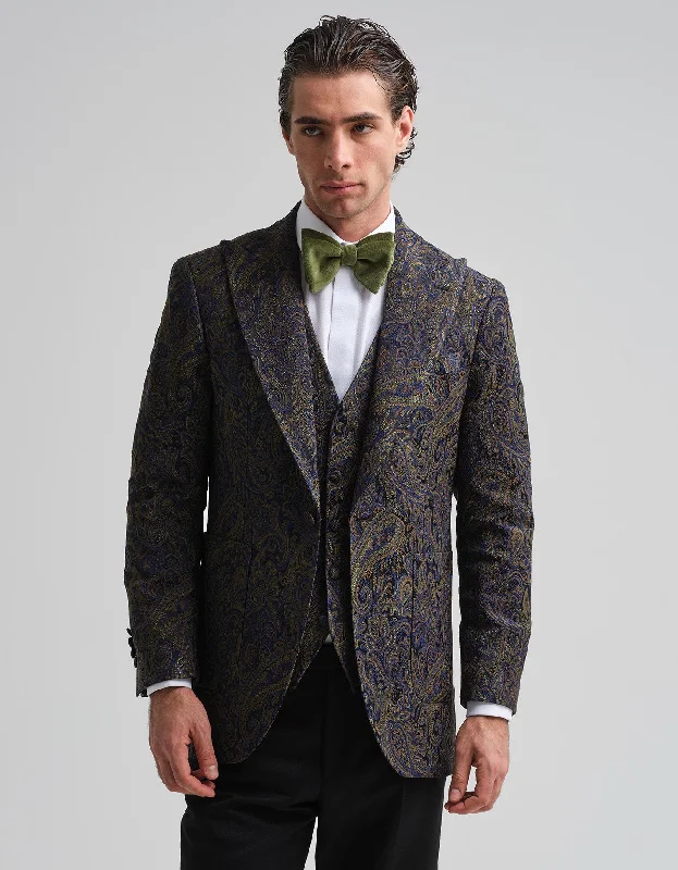 jacket vivid fit -Midnight Paisley Jacquard Jacket