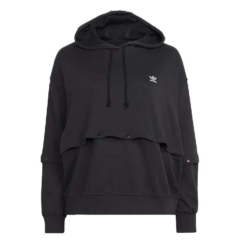 hoodie breathable weave -adidas - Women's Original Snap-Button Hoodie (Plus Size) (HF2070)