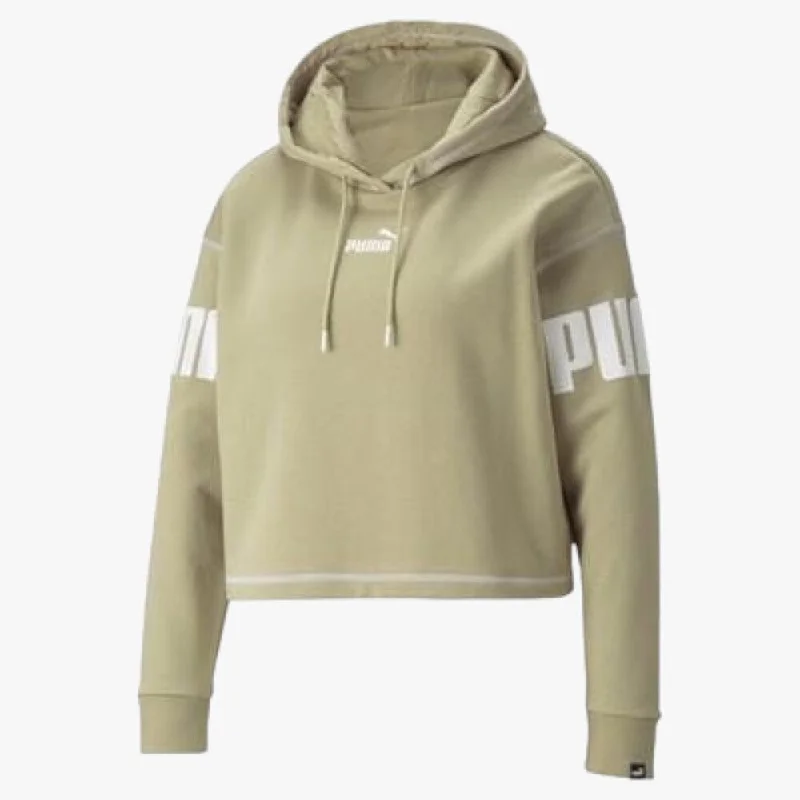 hoodie vivid beige -Puma Womens  Power Tr Hoodie Spray Green