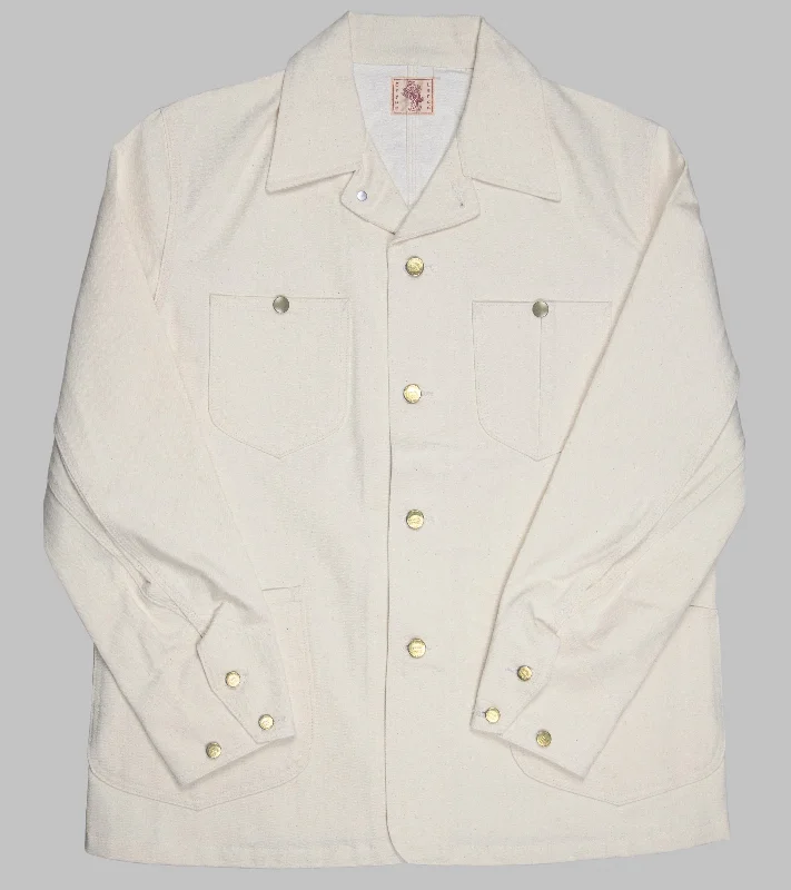 jacket vivid fleece -Bryceland's Chore Coat HBT White