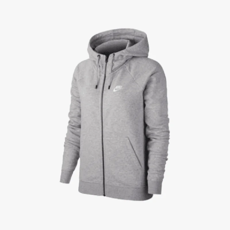 hoodie urban mustard -Nike Womens Essential Full Zip Hoodie Grey Mel