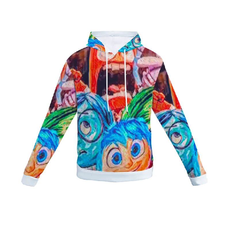 hoodie cool pattern -Customizable Unisex All Over Print Plush Hoodies with Pockets