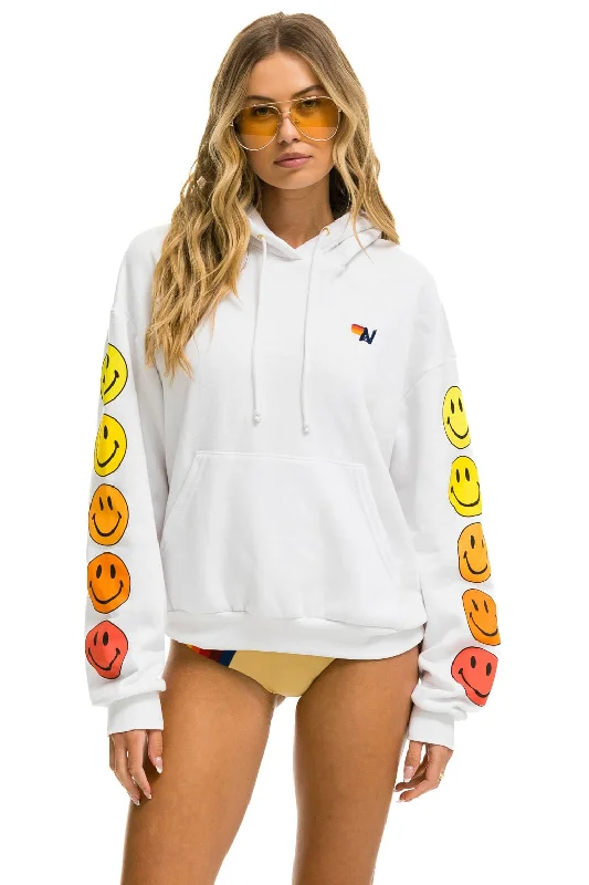 hoodie sharp white -Hoodie Smiley Sunset Hdprxsmlsun White