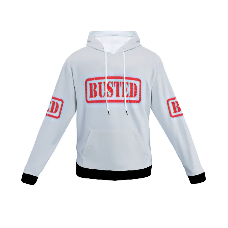 hoodie heated white -Customizable Unisex All Over Print Plush Hoodies with Pockets