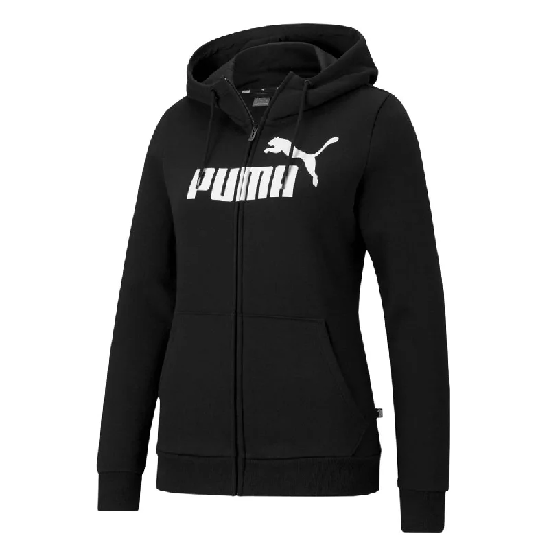 hoodie loose brown -Puma - Women's Essentials Logo Full Zip Hoodie (586806 01)