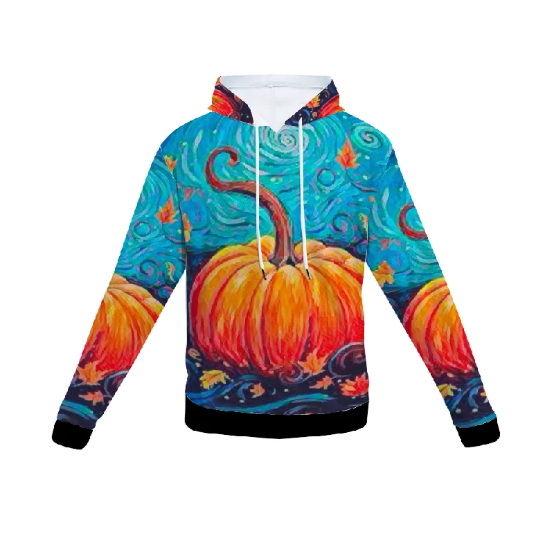 hoodie forest glow -Customizable Unisex All Over Print Plush Hoodies with Pockets