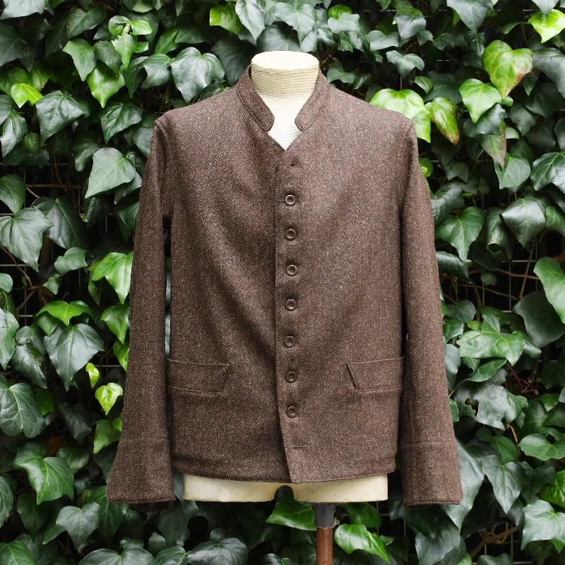 jacket posh vibe -DOLMAN SHETLAND TWEED HERRING-BONE