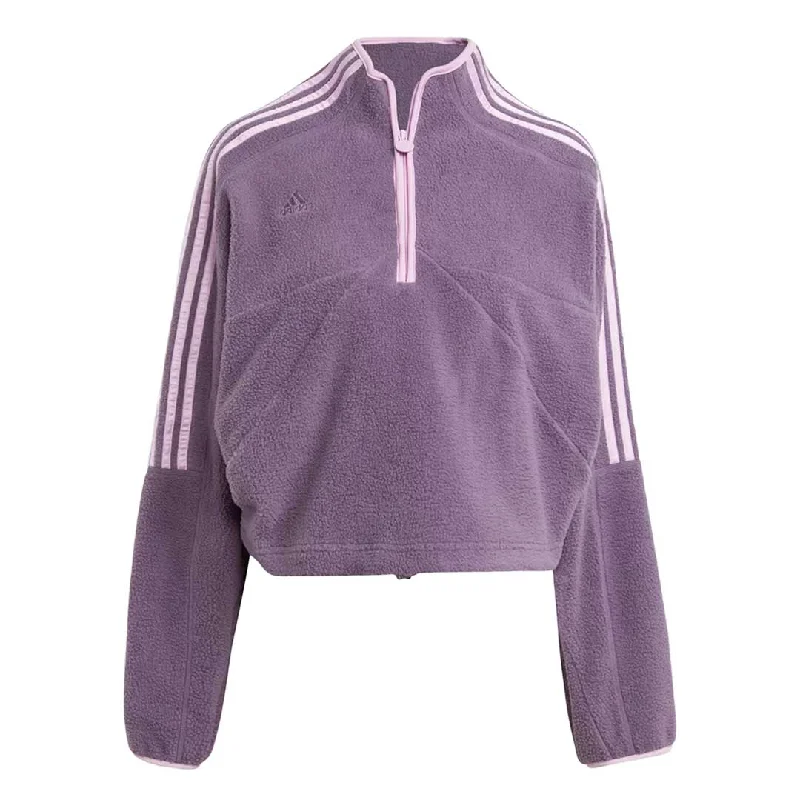 sweatshirts muted red -adidas - Women's Tiro Half Zip Fleece Sweatshirt (IJ8431)