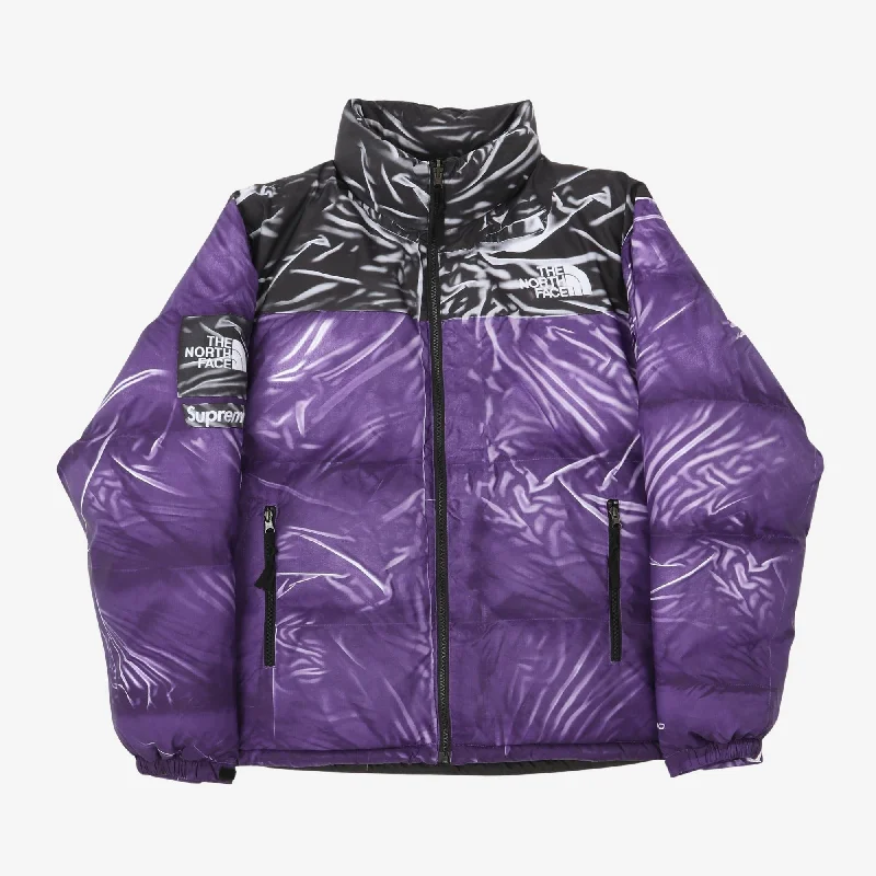 jacket bold suede -Supreme Printed Nuptse Trompe L'oeil Jacket