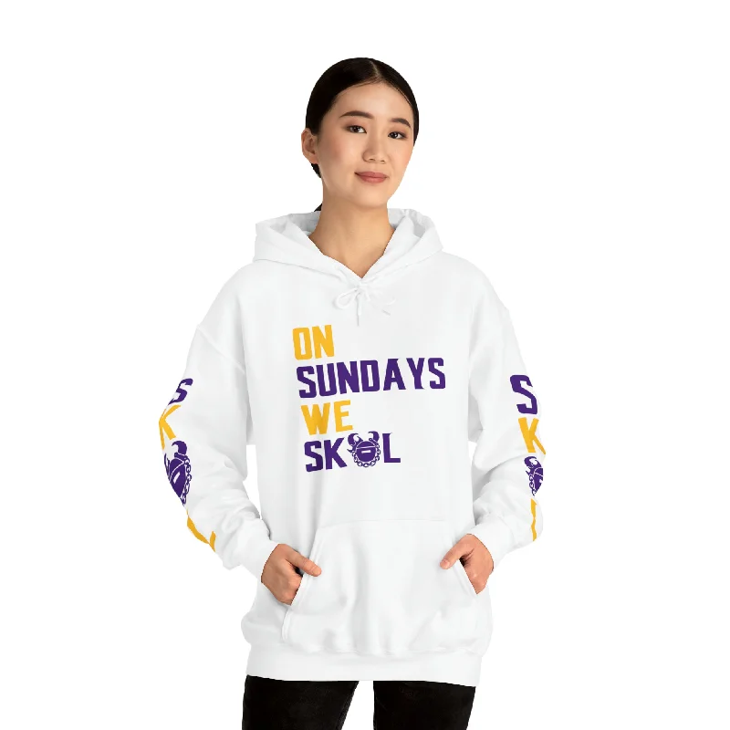 hoodie loose beige -Unisex Heavy Blend™ Hooded Sweatshirt - On Sundays + The Original (Sleeves)