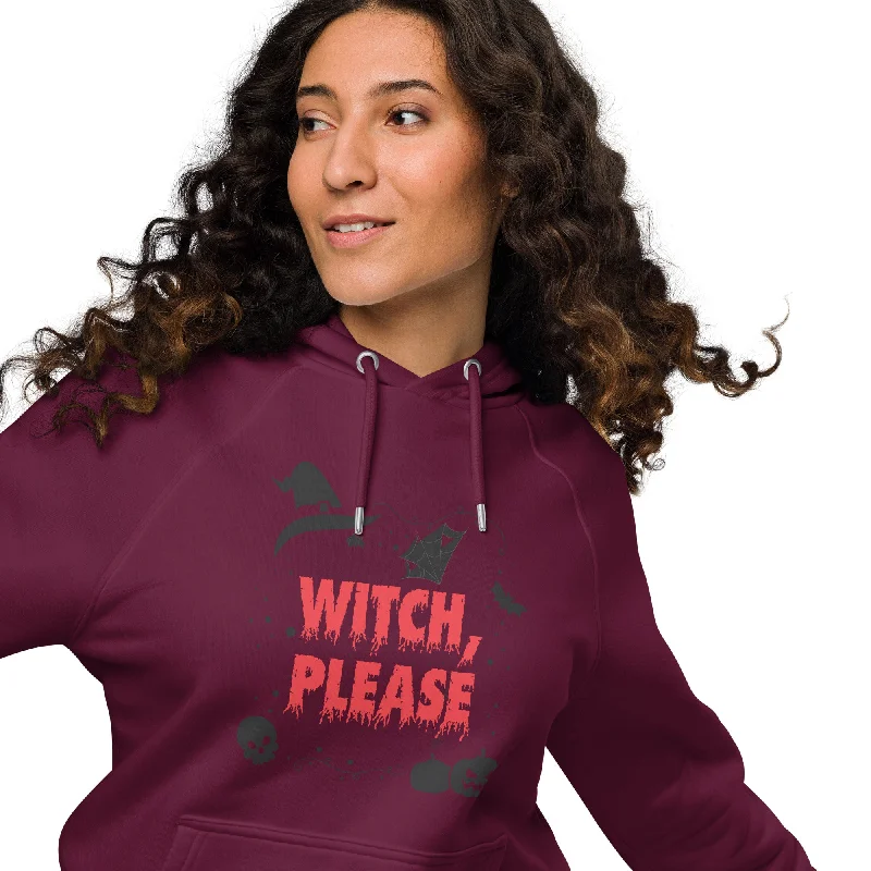 hoodie chill purple -Witch Please Halloween Women Eco Raglan Hoodie