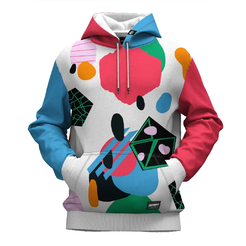 hoodie cozy charcoal -Abstract View Hoodie