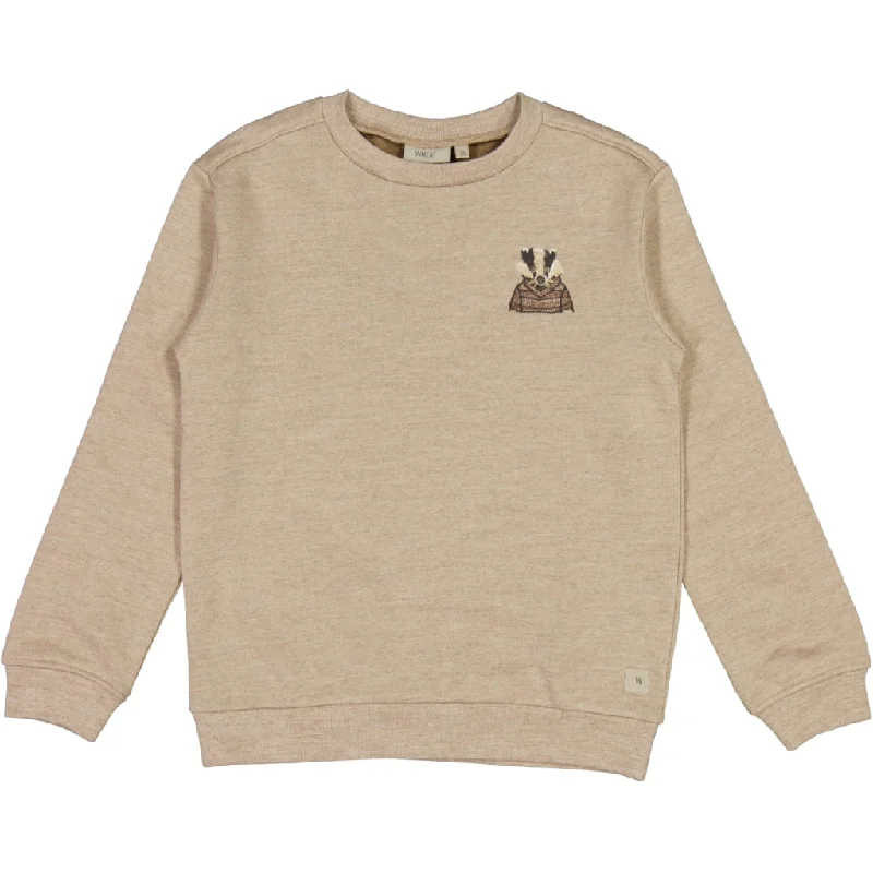 sweatshirts urban cotton -Wool Sweatshirt Badger embroidery