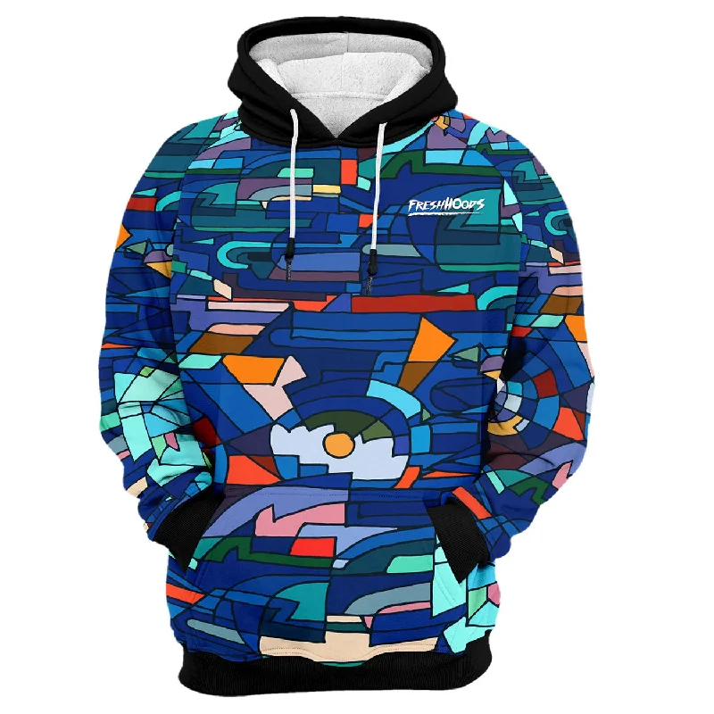 hoodie party vibe -Abstract Mosaic Hoodie