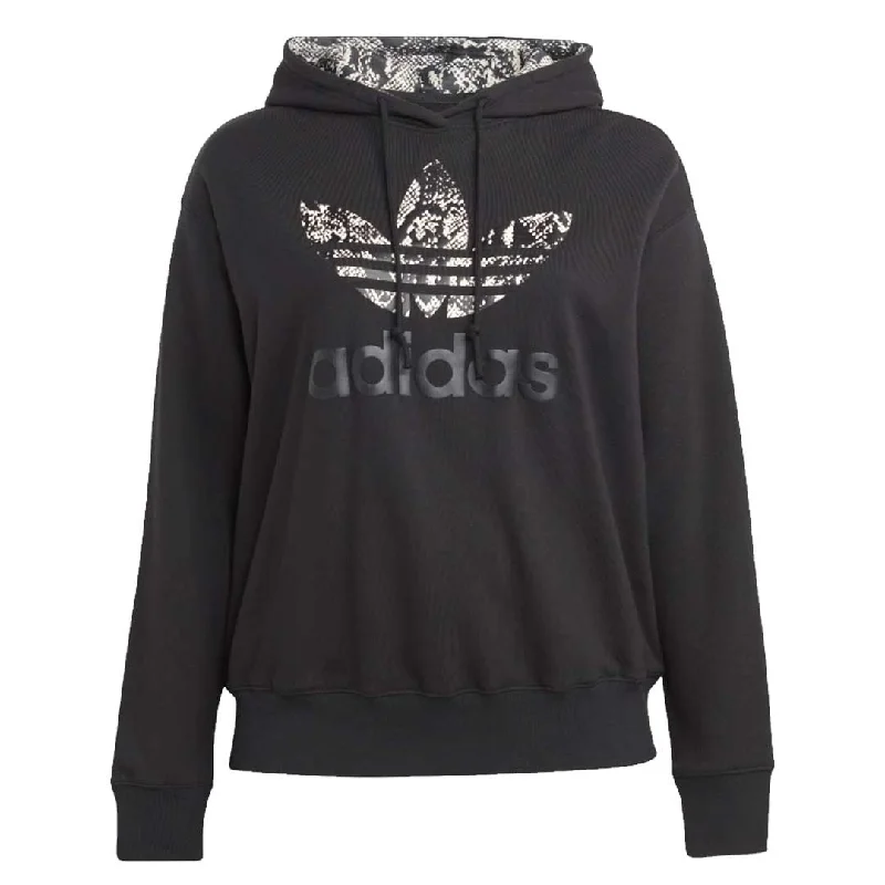 hoodie textured vibe -adidas - Women's Trefoil Logo Hoodie (Plus Size) (IC1551)