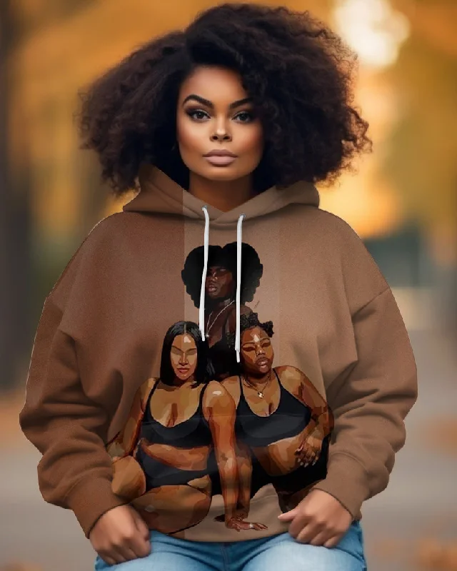 hoodie budget pick -Brown Girl Sisters Long-sleeved Hoodie