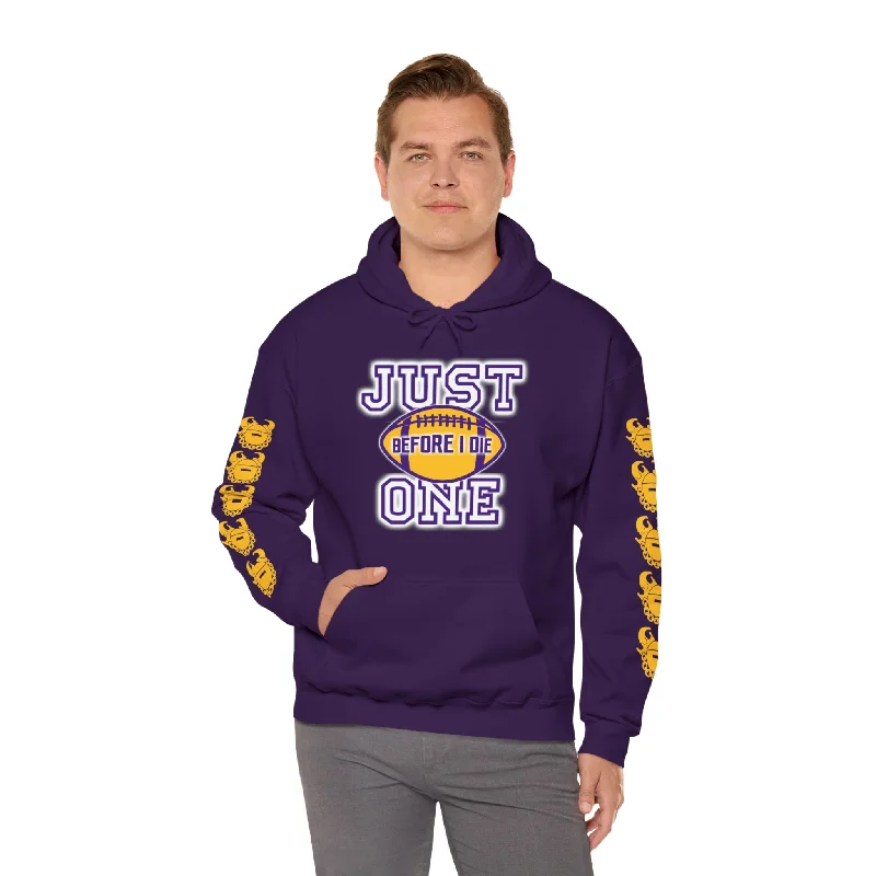 hoodie twilight chill -Unisex Heavy Blend™ Hooded Sweatshirt - Just ONE + Game Day Helmet (Sleeves)