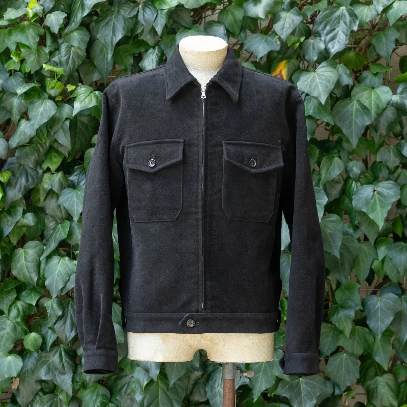 jacket silky black -CYCLISTE ENGLISH MOLESKIN