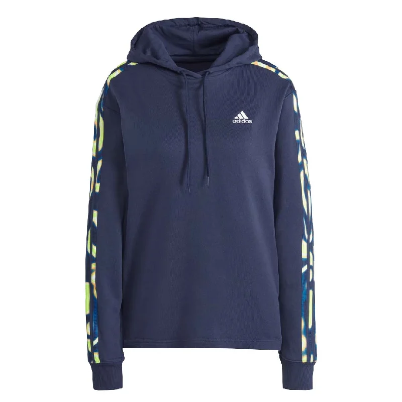 hoodie sandy beige -adidas - Women's Vibrant Print 3-Stripes Hoodie (IL5875)