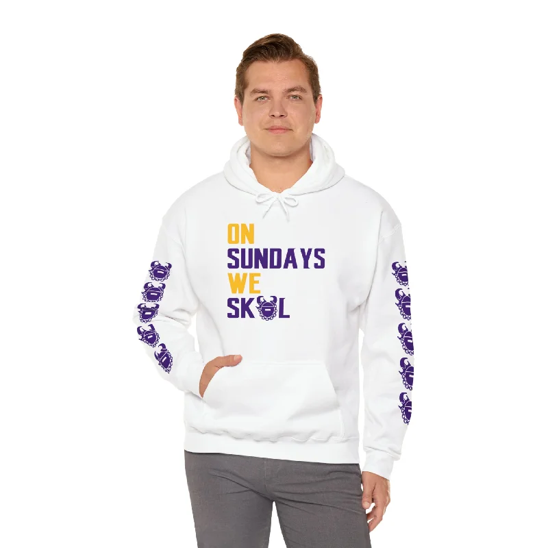 hoodie urban maroon -Unisex Heavy Blend™ Hooded Sweatshirt - On Sundays + Game Day Helmet (Sleeves)