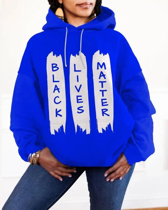 hoodie urban charcoal -Black Lives Matter Women Long-sleeved Hoodie