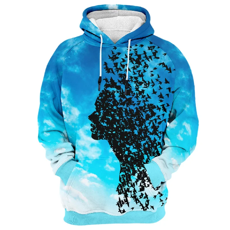 hoodie bold fit -Artistic Soaring Hoodie