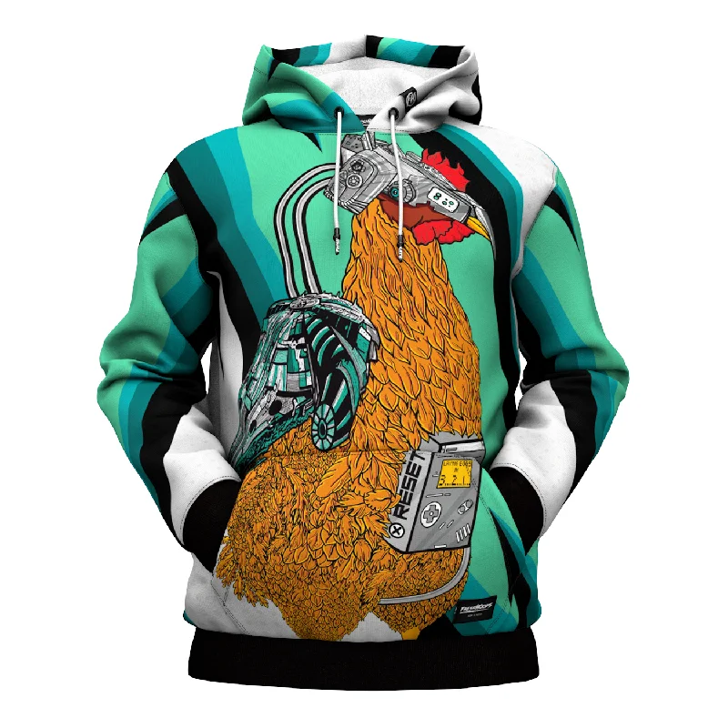 hoodie crisp hoodie -Cyborg Rooster Hoodie