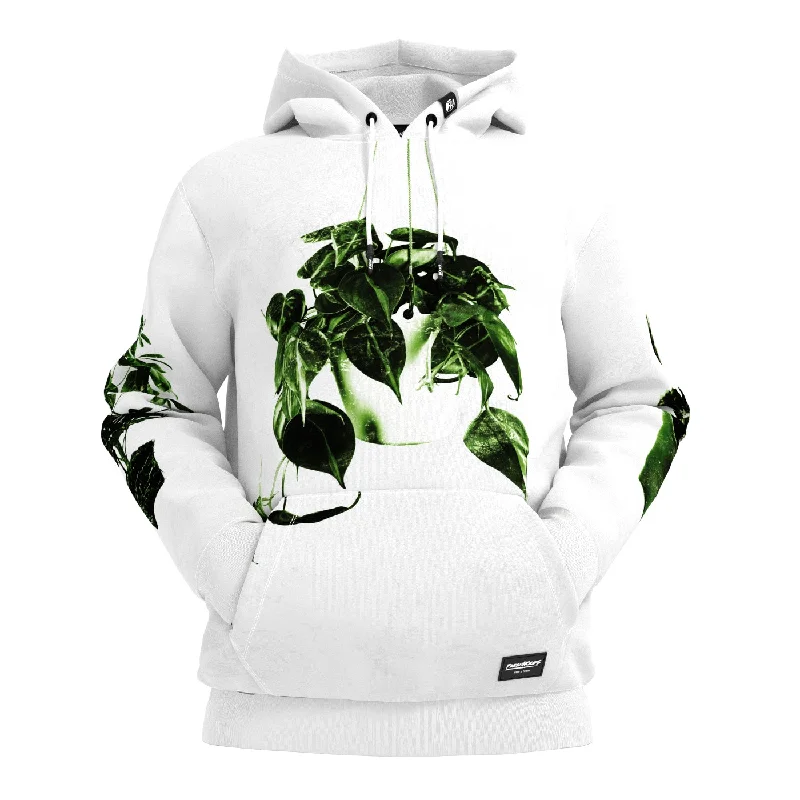 hoodie refined pink -Green Plants Hoodie