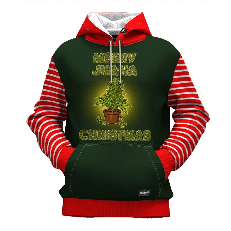 hoodie bold forest -Merryjuana Christmas Hoodie