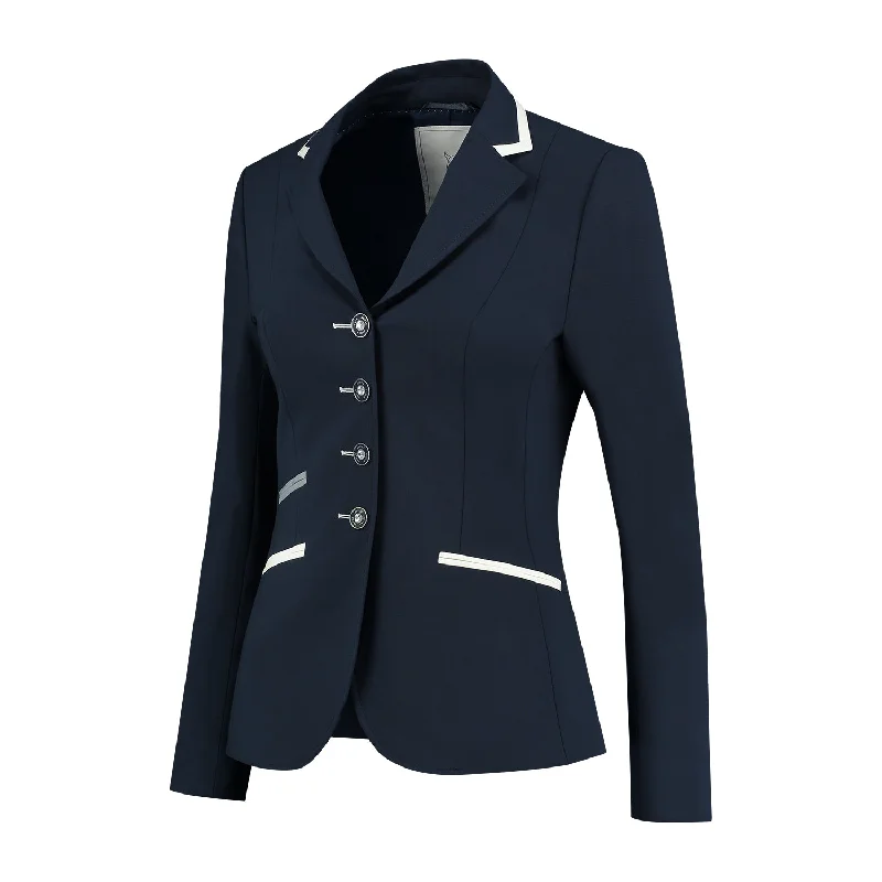 jacket silky pattern -Navy competition jacket - white piping