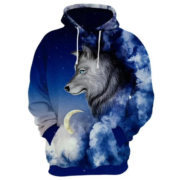 hoodie lavender pop -Calm Wolf Hoodie