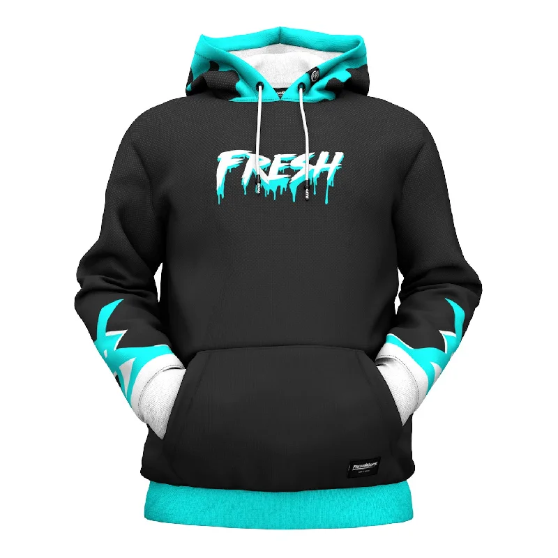 hoodie green living -Paintfully Fresh Hoodie