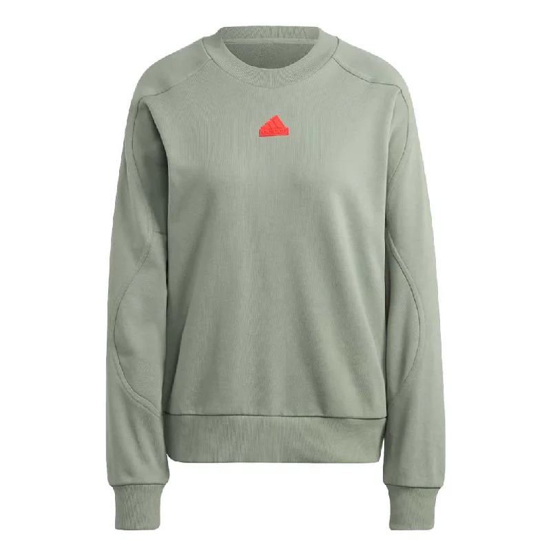 sweatshirts muted blue -adidas - Women's City Escape Loose Crew Sweatshirt (IC0269)