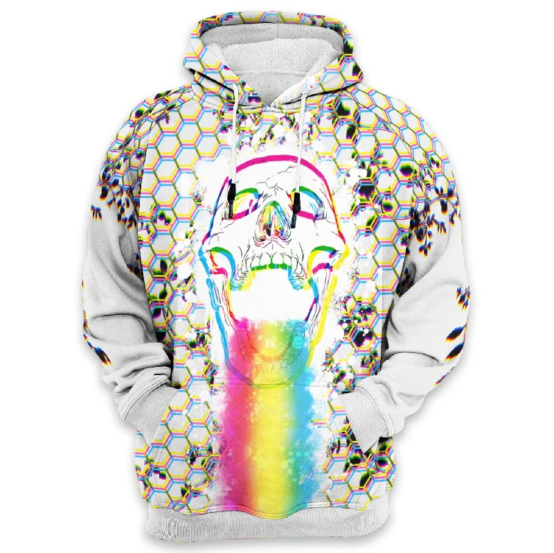 hoodie bold blend -Rainbow Skull Hoodie