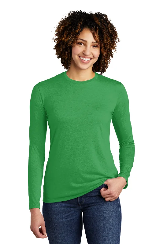 maroon performance t-shirts for running -Allmade Womens Long Sleeve Crewneck T-Shirt - Enviro Green