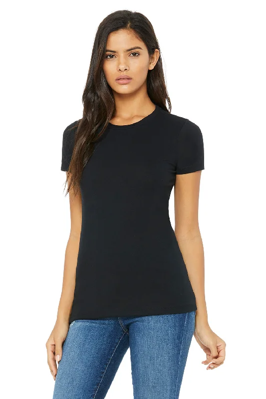 khaki graphic t-shirts vibrant -Bella + Canvas Womens The Favorite Short Sleeve Crewneck T-Shirt - Solid Black