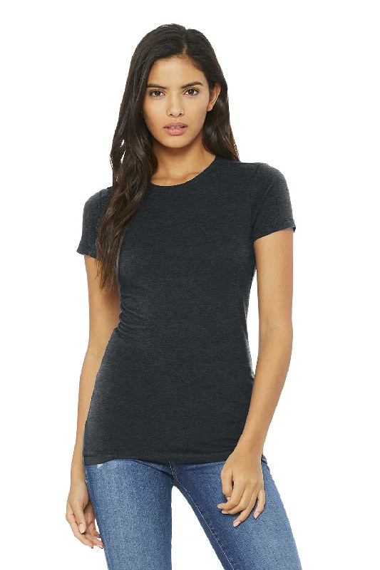 teal cropped t-shirts chic -Bella + Canvas Womens The Favorite Short Sleeve Crewneck T-Shirt - Heather Dark Grey