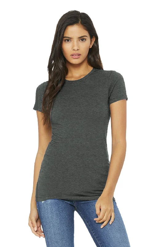 olive slim fit t-shirts sleek -Bella + Canvas Womens The Favorite Short Sleeve Crewneck T-Shirt - Heather Deep Grey