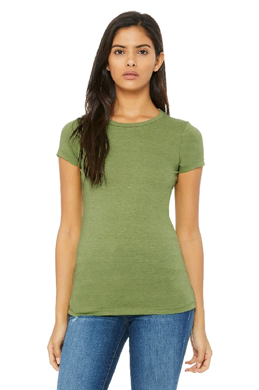 soft beige graphic t-shirts trendy -Bella + Canvas Womens The Favorite Short Sleeve Crewneck T-Shirt - Heather Green