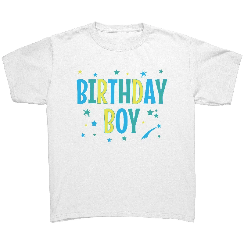 burnt orange retro t-shirts vintage -BIRTHDAY BOY Youth Short Sleeve T-Shirt