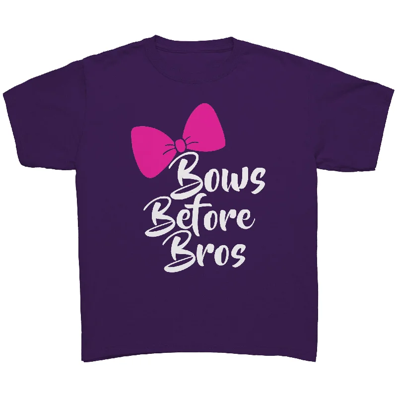 heather grey performance t-shirts for gym -BOWS Before BROS Short Sleeve YOUTH T-Shirt