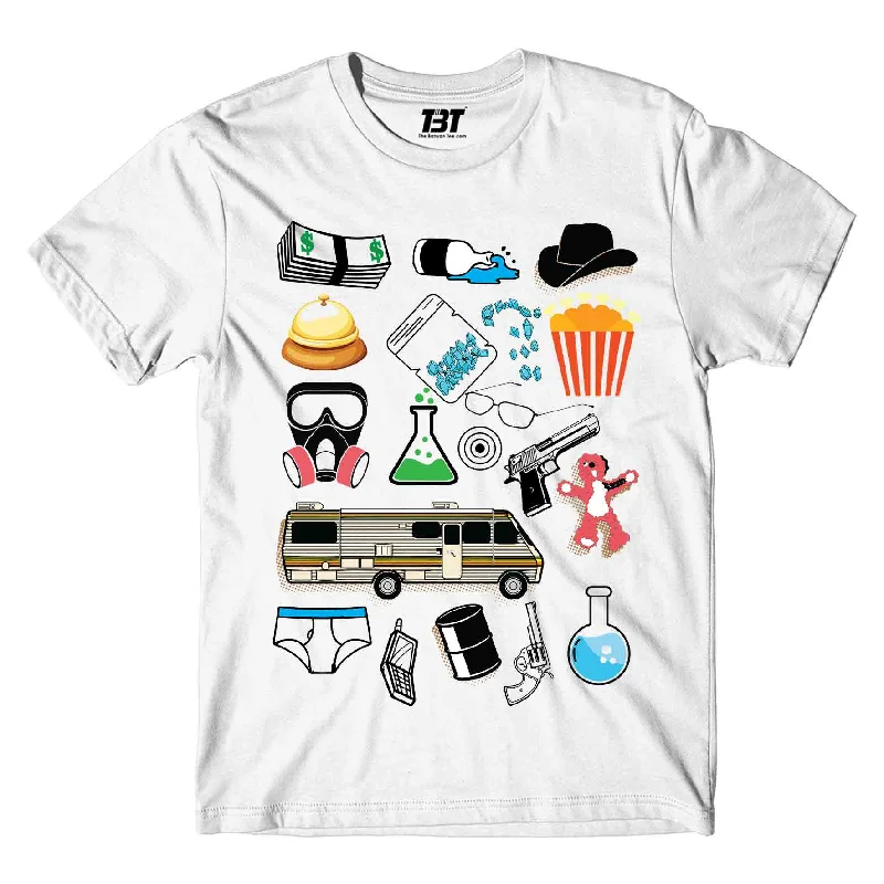 soft beige graphic t-shirts trendy -Breaking Bad T shirt - Elements