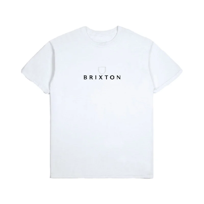 heather grey floral t-shirts boho -Brixton Alpha Thread T-Shirt White