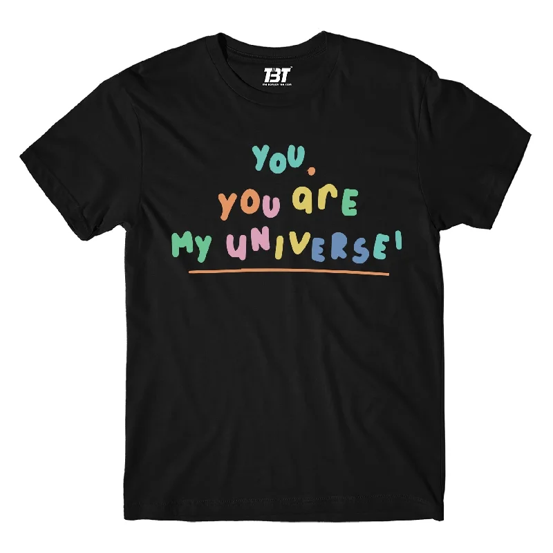 maroon tie-front t-shirts cute -BTS x Coldplay T shirt - My Universe