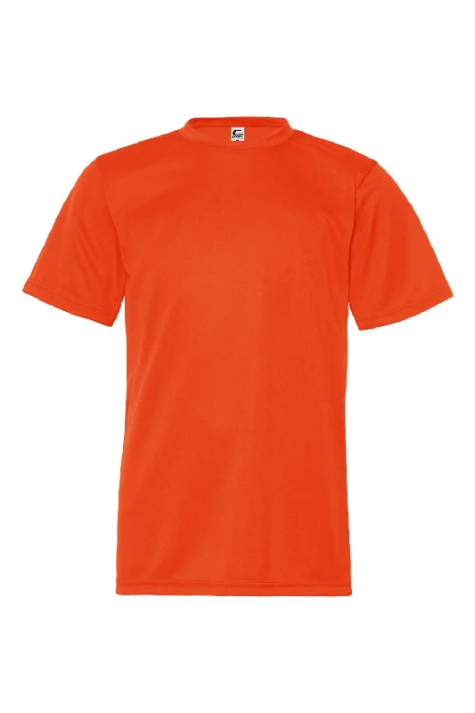 navy blue lightweight t-shirts summer -C2 Sport Youth Performance Moisture Wicking Short Sleeve Crewneck T-Shirt - Burnt Orange