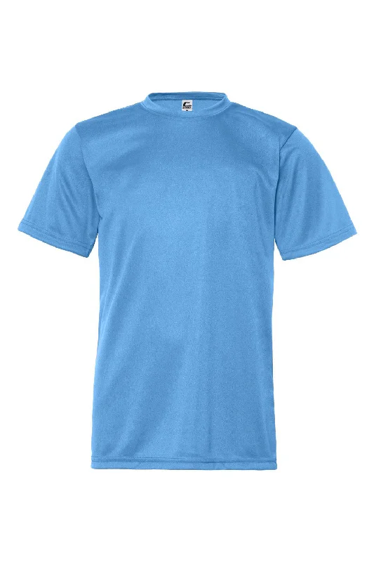 heather grey henley t-shirts smart -C2 Sport Youth Performance Moisture Wicking Short Sleeve Crewneck T-Shirt - Columbia Blue