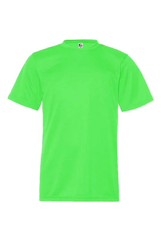 sage green pocket t-shirts versatile -C2 Sport Youth Performance Moisture Wicking Short Sleeve Crewneck T-Shirt - Lime Green