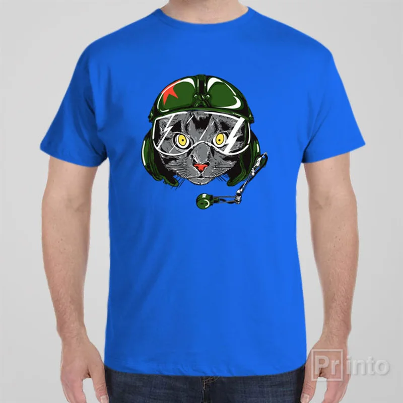 olive workout t-shirts breathable -Captain Meowbius - T-shirt