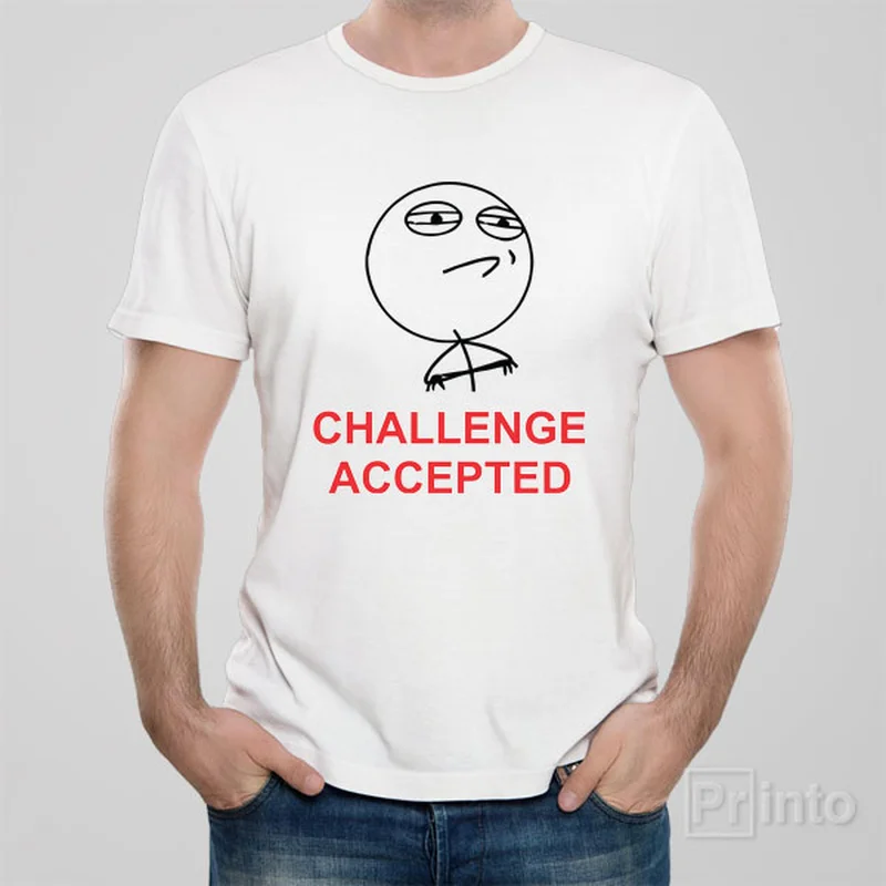 teal tie-front t-shirts cute -Challenge accepted