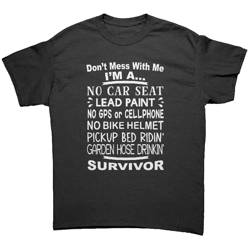 maroon graphic t-shirts vibrant -Child of the 70's and 80's I'M A SURVIVOR Unisex T-Shirt